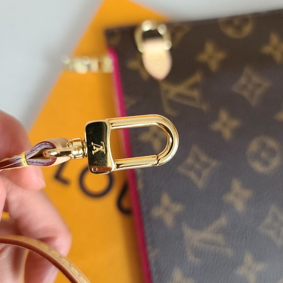 Authentic Louis Vuitton Neverfull Pouch GM Peony - Picture 3 of 12